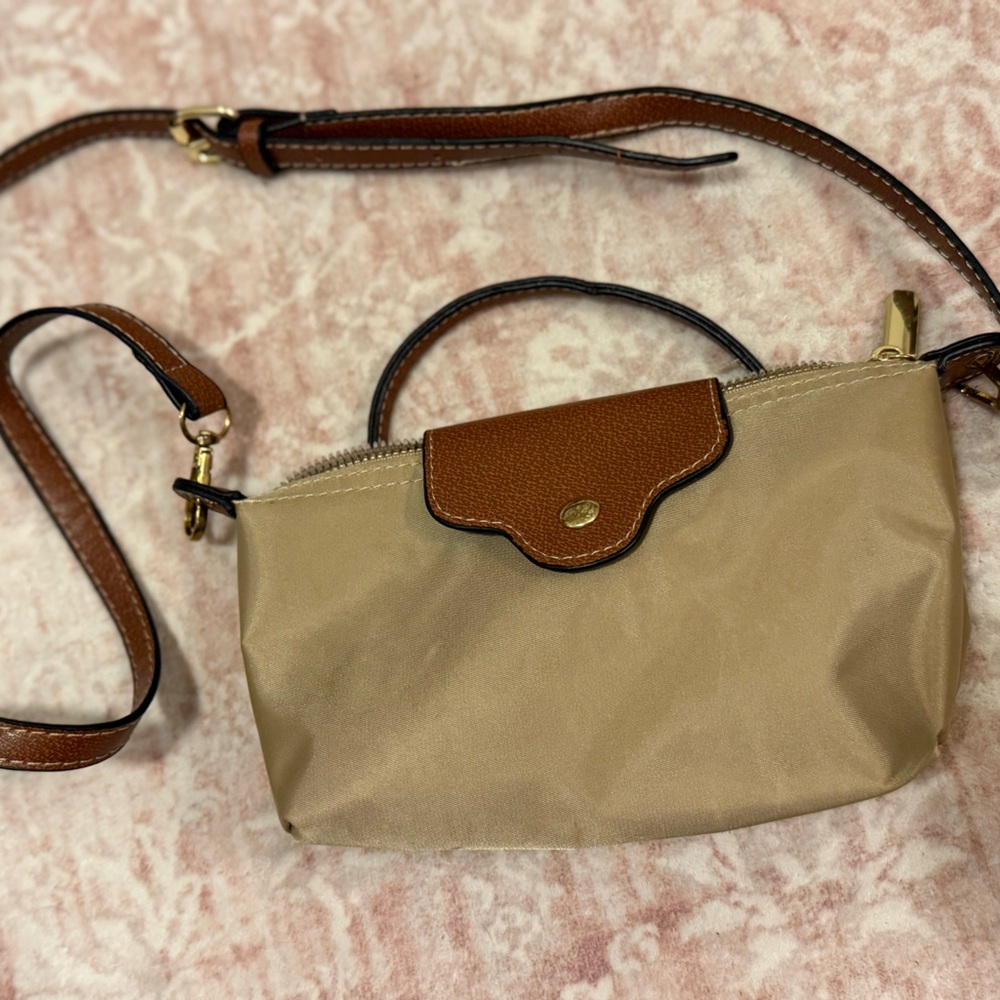 Tan small crossbody bag